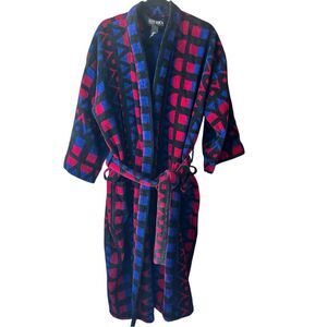 Vintage America Perry Ellis Men's Robe one size colorful abstract